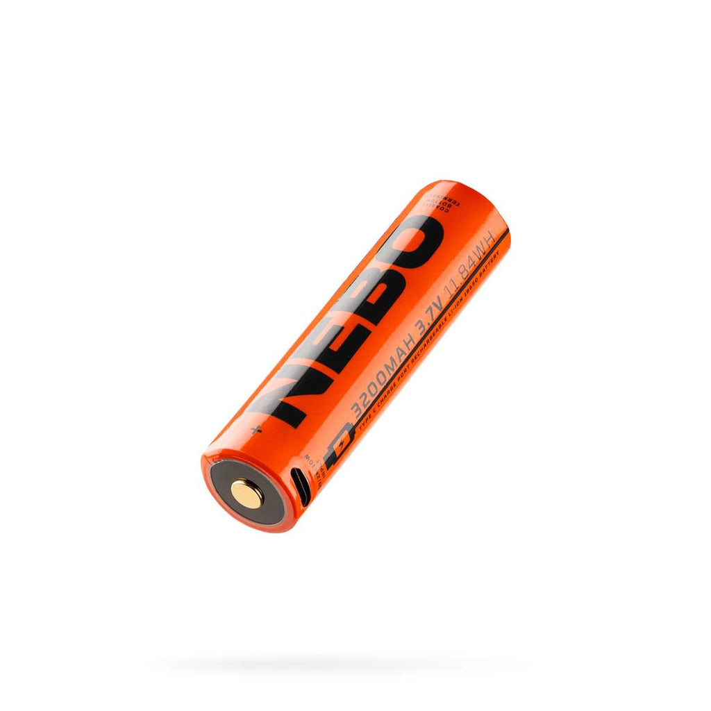 Batería Recargable 18650 NEBO 3200 mAh Puerto USB-C