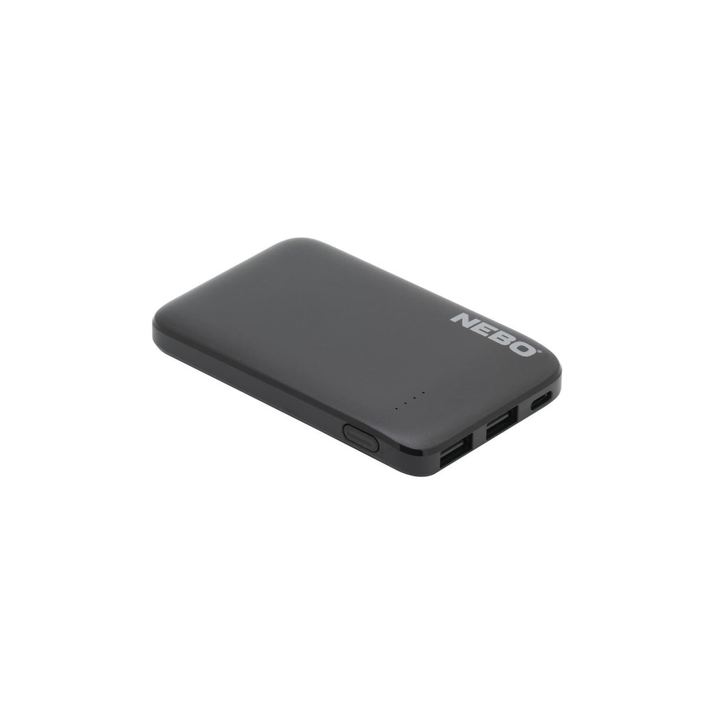 Batería Portátil Power Bank Sintética Negra 5000 mAh