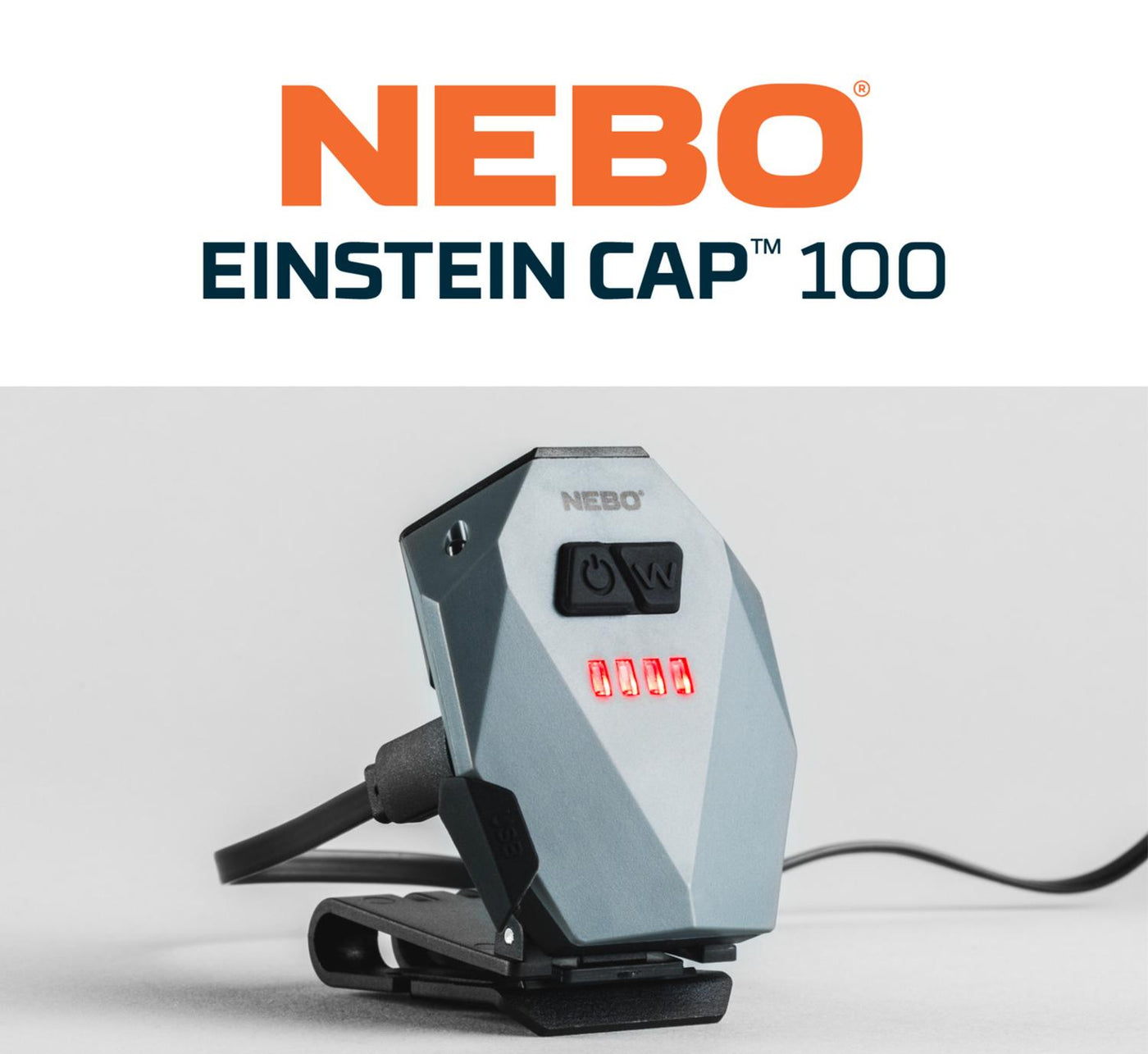 Linterna de Gorra Recargable NEBO Einstein Cap 100 Lúmenes