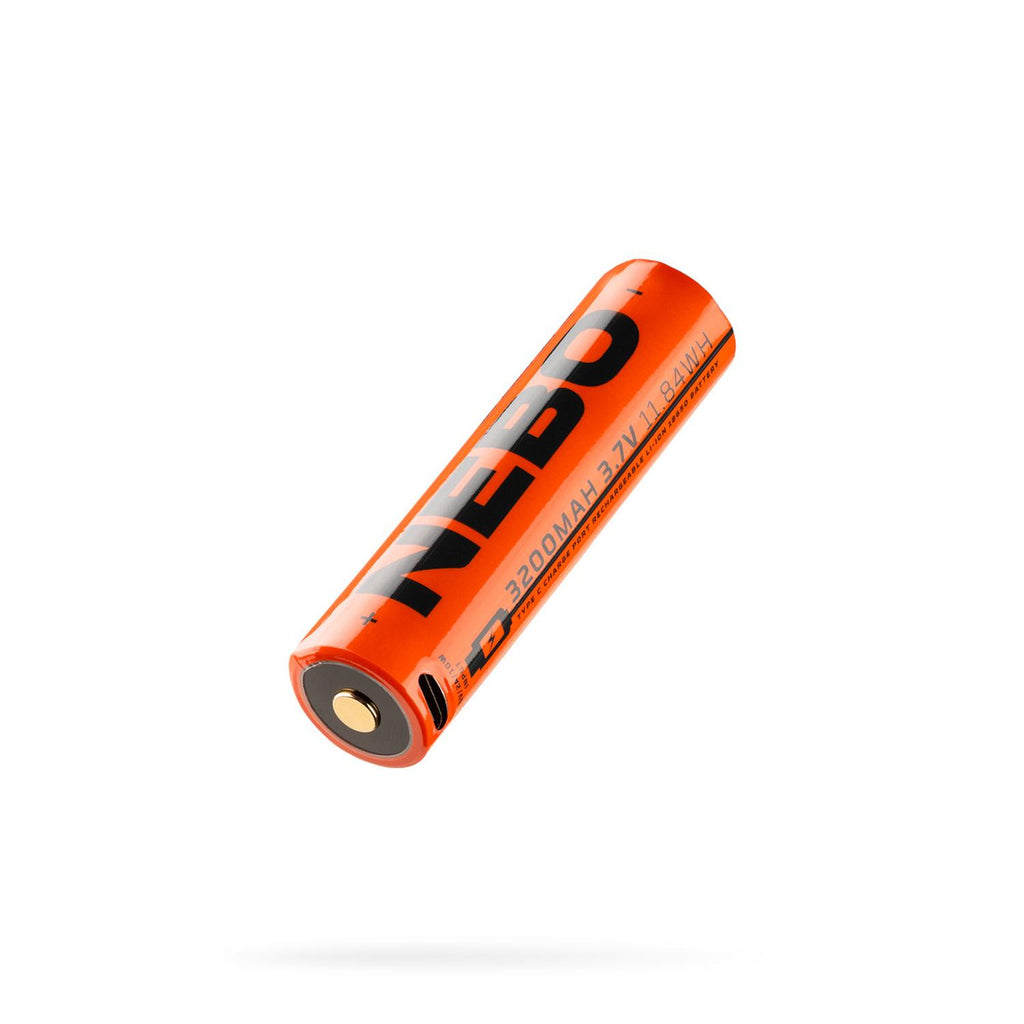 Batería Recargable 18650 NEBO 3200 mAh Puerto USB-C