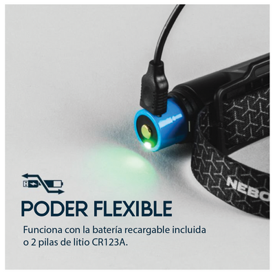 Linterna Frontal Recargable / Flex NEBO Einstein™ 1000 Lúmenes