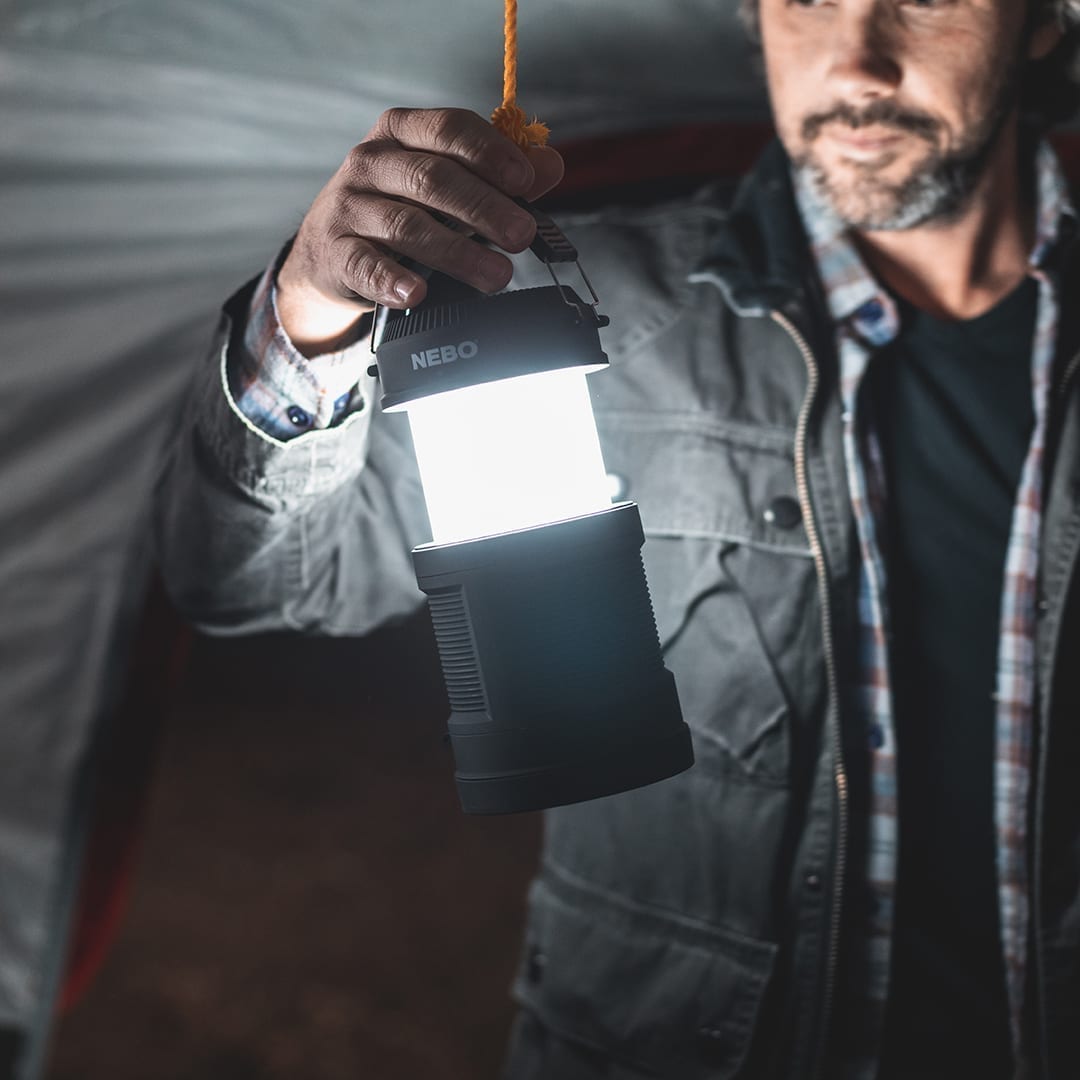 At Nebo Tools, we continually innovate so that we can offer the highest quality LED lighting products at the best price. The BIG Poppy™ is a combination 300 lumen lantern, bright 120 lumen spot light and realistic flickering flame lantern. The BIG Poppy™ is recargable and also serves as a power bank to charge other USB powered devices. The Flame Emulator produces a realistic flame without the heat and danger of real fire, creating the perfect, safe indoor or outdoor ambiance.