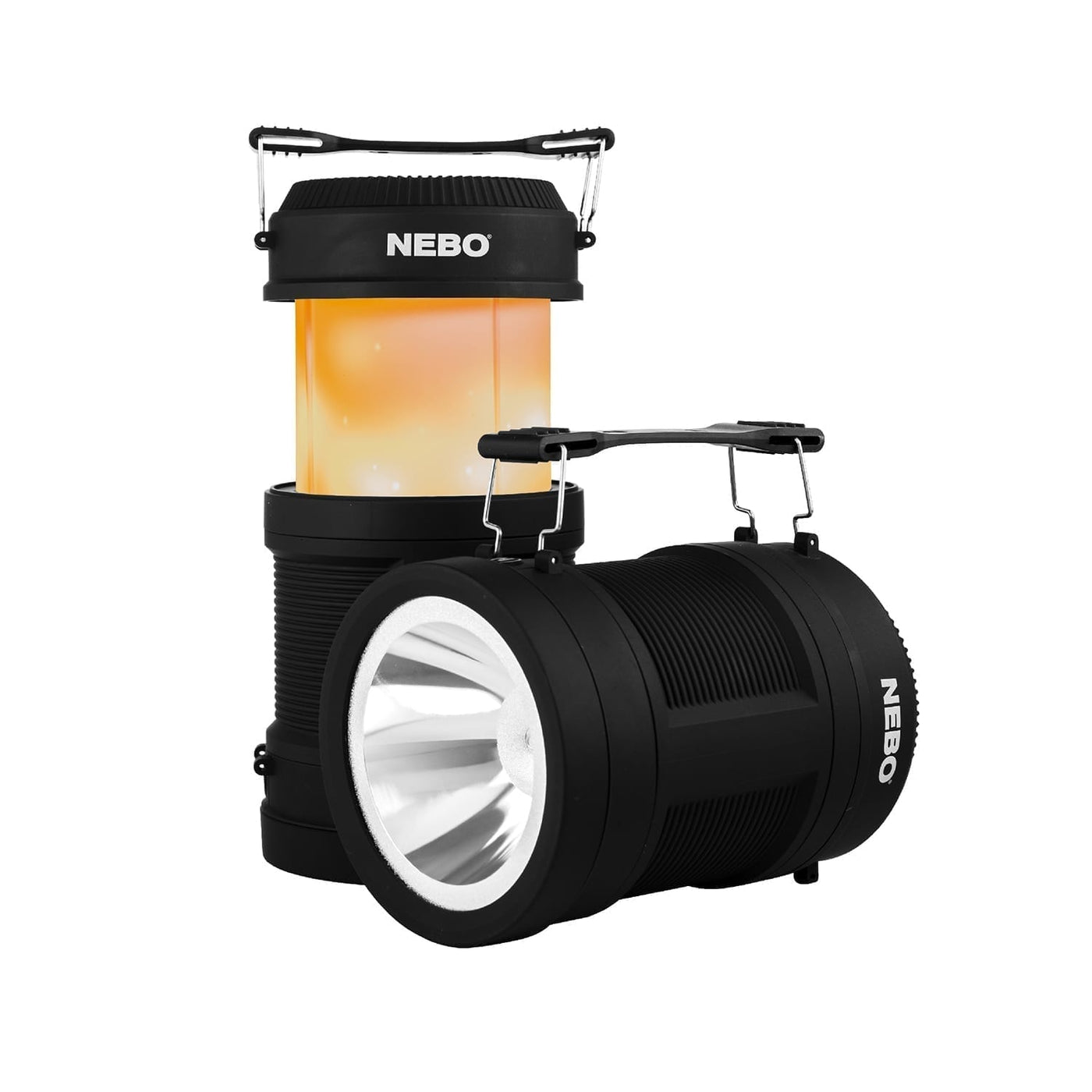 At Nebo Tools, we continually innovate so that we can offer the highest quality LED lighting products at the best price. The BIG Poppy™ is a combination 300 lumen lantern, bright 120 lumen spot light and realistic flickering flame lantern.  The BIG Poppy™ is recargable and also serves as a power bank to charge other USB powered devices.  The Flame Emulator produces a realistic flame without the heat and danger of real fire, creating the perfect, safe indoor or outdoor ambiance.