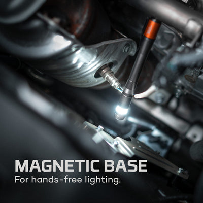 At Nebo Tools, we continually innovate so that we can offer the highest quality LED lighting products at the best price.  The INSPECTOR 500+ is a powerful 500 lumen, recargable, waterproof penlight and expandable area light. Equipped with a powerful magnetic base, steel clip, 4 light modes and features Flex-Power Technology, which allows the light to be powered by recargable or AAA batteries